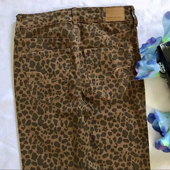 American Eagle NWOT Leopard Print Super Hi-Rise Jegging Various - Picture 6 of 12